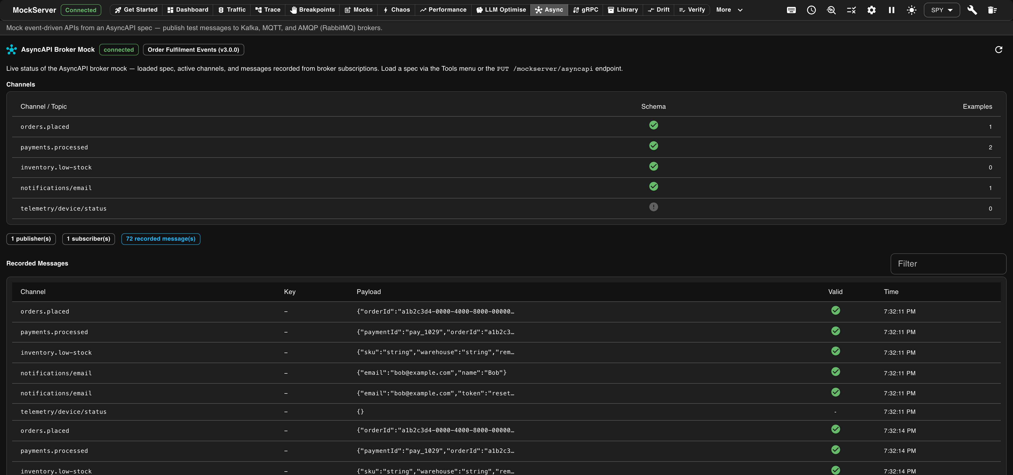 MockServer AsyncAPI Broker Mock